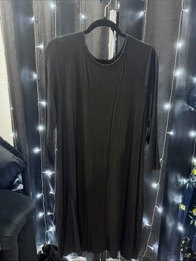Time and Tru Black Long Sleeve Swing Dress